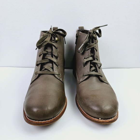 Sperry Topsider, Women's Green Ankle Bootie Lace-up, Leather, Dress Boot, 9M - Picture 4 of 10